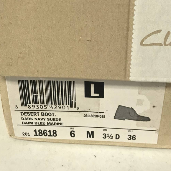 Clarks Women's Size 6 M Desert Boots, Dark Navy Suede - Picture 7 of 7